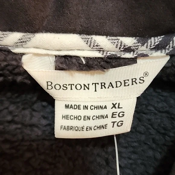 Boston Traders NWT Women's Black Faux Suede Sherpa Utility Trucker Jacket Sz XL - Picture 12 of 16